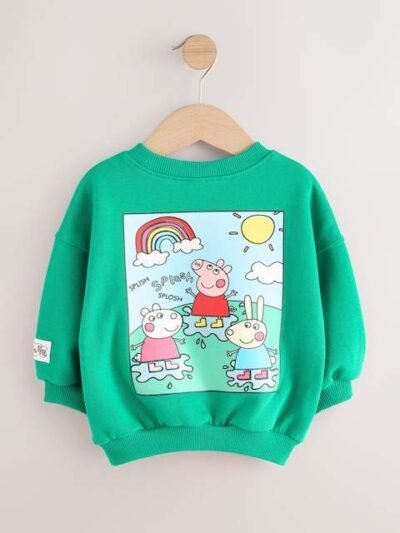 Green Peppa Pig Crew Neck Sweatshirt