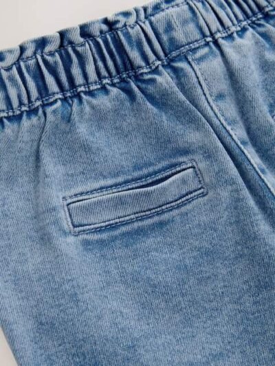 Light Wash Tie Waist Jeans