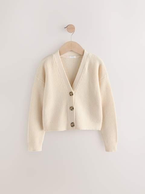 Ecru Boxy Cardigan