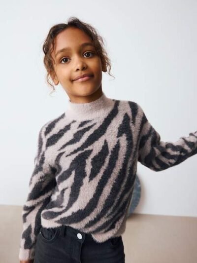 Zebra Fluffy Jumper
