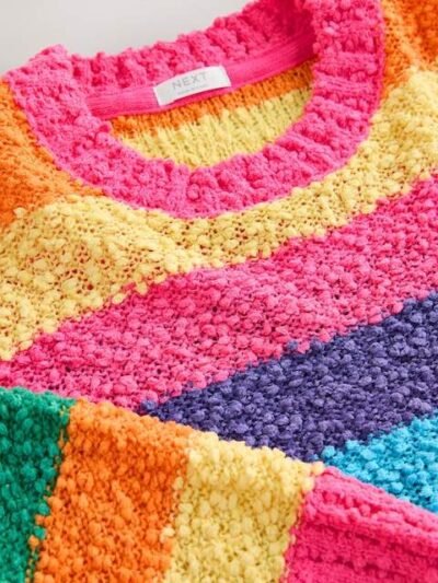 Multi Rainbow Stripe Jumper