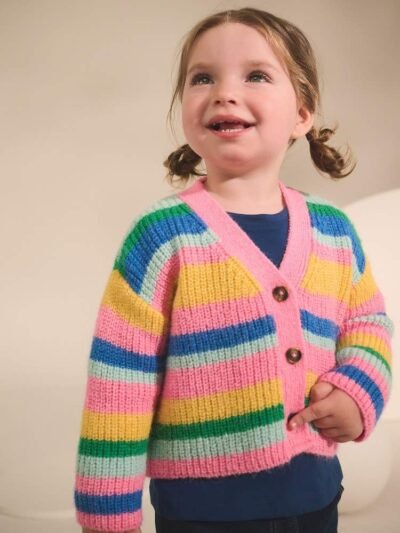 Rainbow V-Neck Cardigan