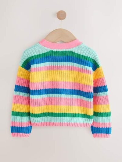 Rainbow V-Neck Cardigan