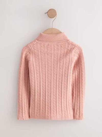 Pink Roll Neck Jumper