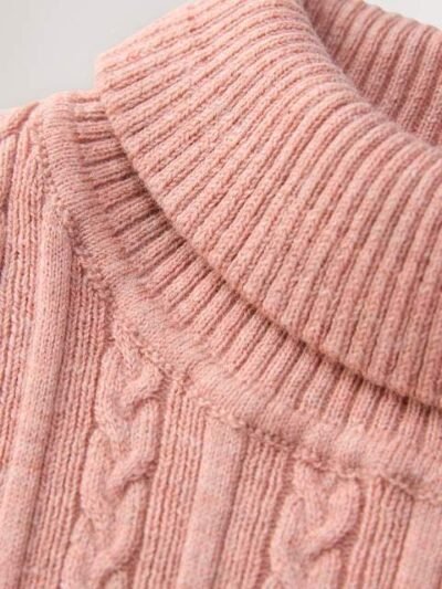 Pink Roll Neck Jumper