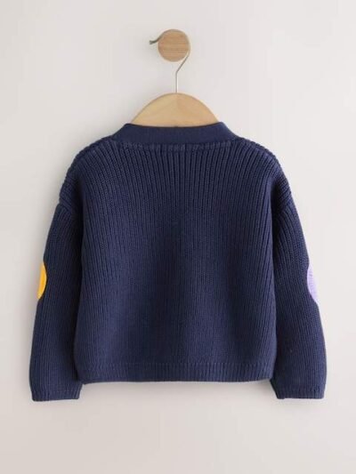 Navy Strawberry V-Neck Cardigan