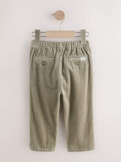 Sage Green Corduroy Pull On Trousers