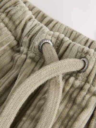 Sage Green Corduroy Pull On Trousers