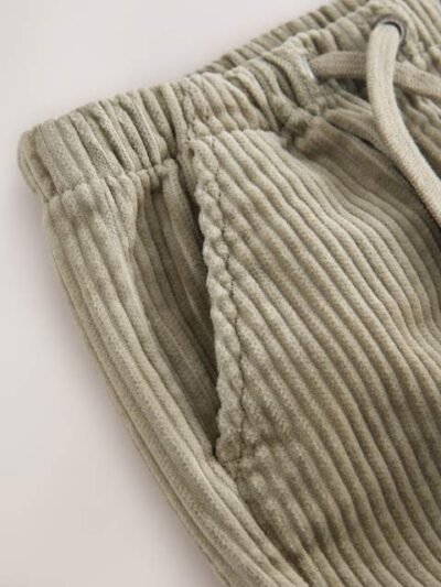 Sage Green Corduroy Pull On Trousers