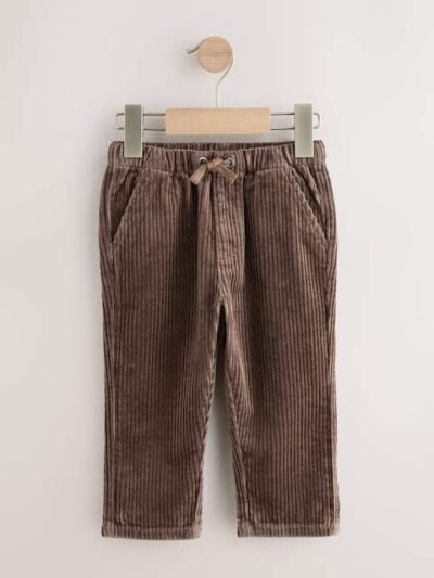 Brown Corduroy Pull On Trousers