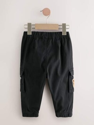 Black Varsity Cargo Trousers