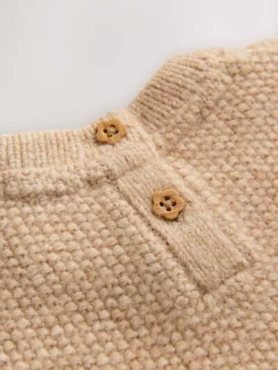 Beige Knitted Jumper and Leggings Set