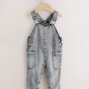 Grey Denim Dungarees