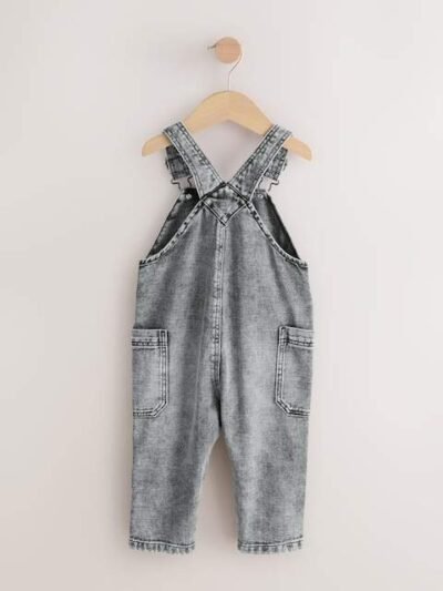 Grey Denim Dungarees