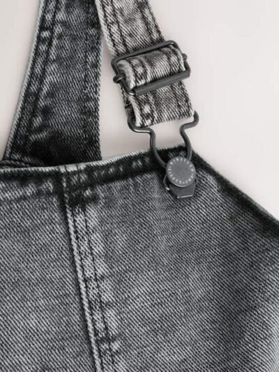 Grey Denim Dungarees