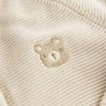 Neutral Bear Zip Through Cardigan