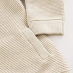 Neutral Bear Zip Through Cardigan