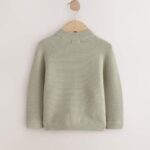 Sage Green Zip Through Cardigan