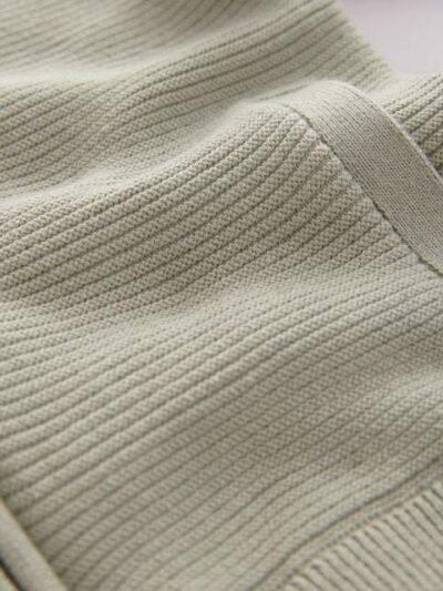 Sage Green Zip Through Cardigan