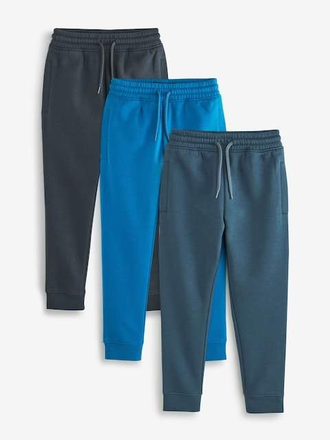 Blue Slim Fit Joggers 3 Pack