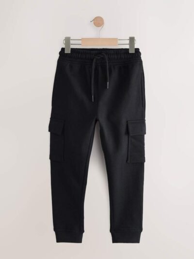 Black Slim Fit Cargo Rich Joggers