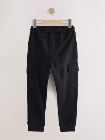 Black Slim Fit Cargo Rich Joggers