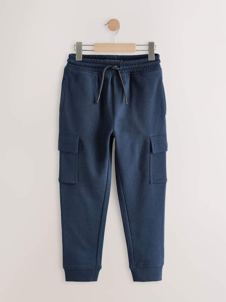 Navy Blue Slim Fit Cargo Rich Joggers