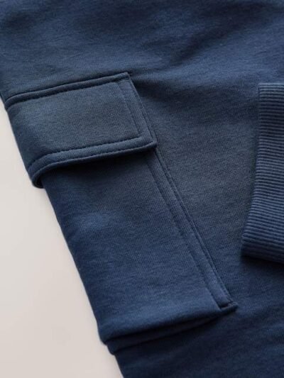 Navy Blue Slim Fit Cargo Rich Joggers