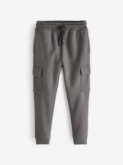Charcoal Grey Slim Fit Cargo Rich Joggers