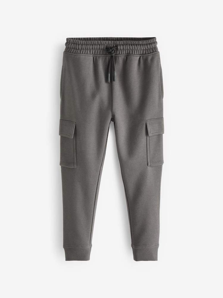 Charcoal Grey Slim Fit Cargo Rich Joggers