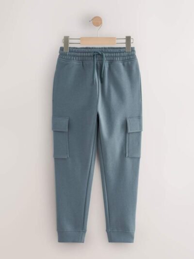 Mid Blue Slim Fit Cargo Rich Joggers