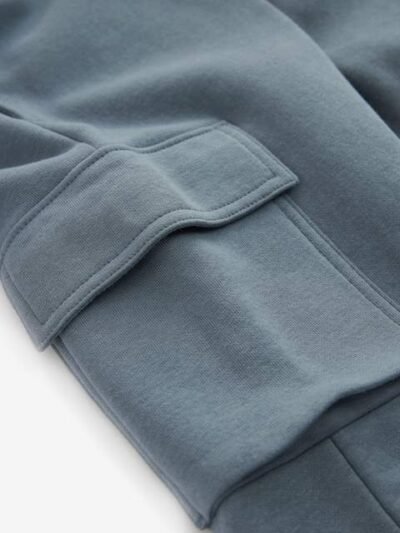 Mid Blue Slim Fit Cargo Rich Joggers