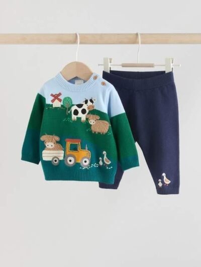 Bright Farm Baby Knitted Top and Leggings Set