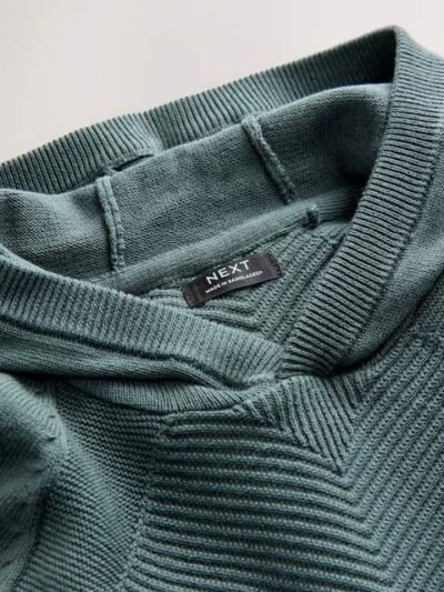 Blue Knitted Hoodie and Jogger Set