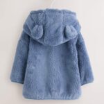 Navy Fleece Zip Through Baby Jacket
