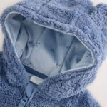Navy Fleece Zip Through Baby Jacket