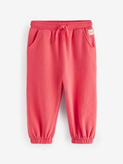 Coral Red Cuffed Sweat Joggers