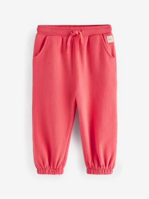 Coral Red Cuffed Sweat Joggers