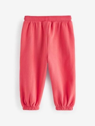 Coral Red Cuffed Sweat Joggers