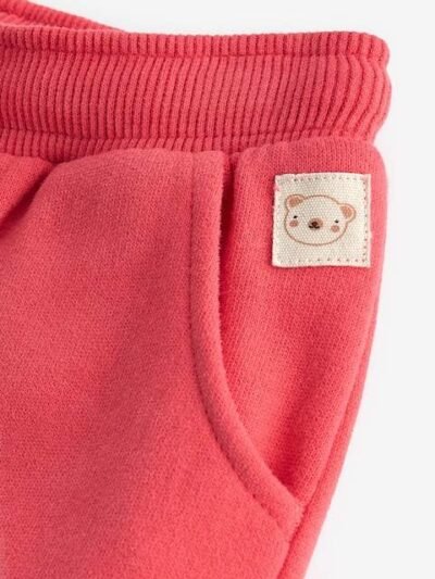 Coral Red Cuffed Sweat Joggers