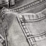Grey Denim Pleat Front Jeans