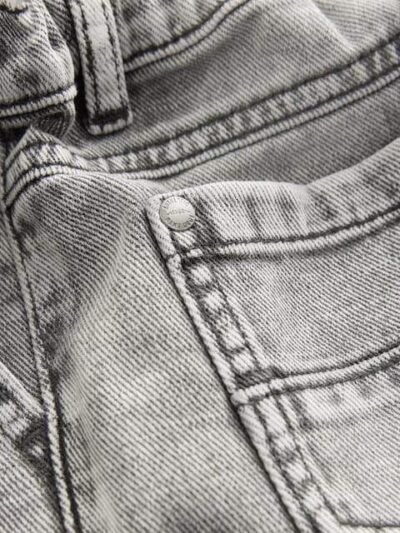 Grey Denim Pleat Front Jeans