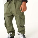 Khaki Green Lined Cargo Trousers