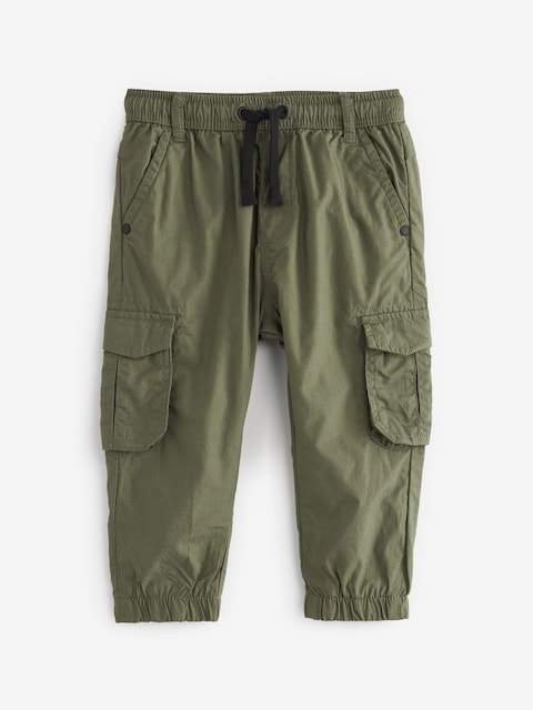 Khaki Green Lined Cargo Trousers