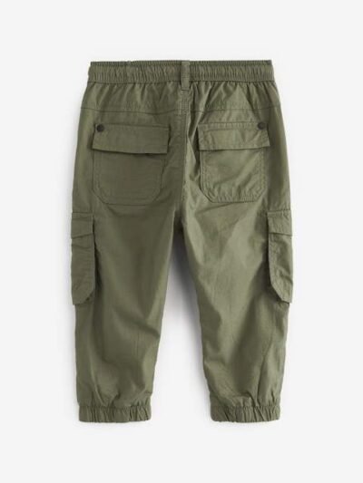 Khaki Green Lined Cargo Trousers