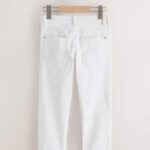 White Regular Fit Stretch Jeans