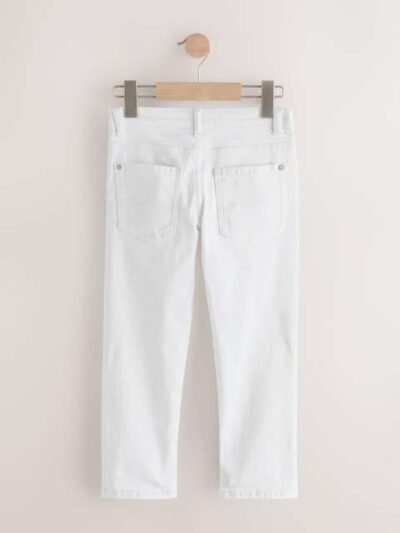 White Regular Fit Stretch Jeans