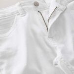White Regular Fit Stretch Jeans