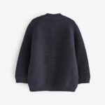 Navy Zip Through Cardigan