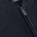 Navy Zip Through Cardigan